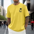 thumbnail image 1 of T-shirt Décontracté à Imprimé Graphique, Manches Courtes, Col Rond, pour Usage Quotidien, T-Shirt pour Homme à Coupe Confortable et, 1 of 3