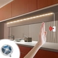 thumbnail image 1 of ZZkhGO Motion Sensor LED Light Strip, USB Under Cabinet Closet Lighting, Adhesive Puck Lights for Wardrobe Stairs Pantry, 1 of 7