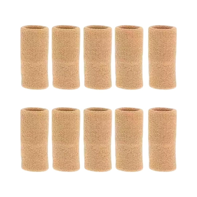 10 Pieces/Set Portable Knuckle Sleeve Left Right Hand Elastic Breathable Knuckles Brace Protector Protective Gloves Sports Gear Skin Color