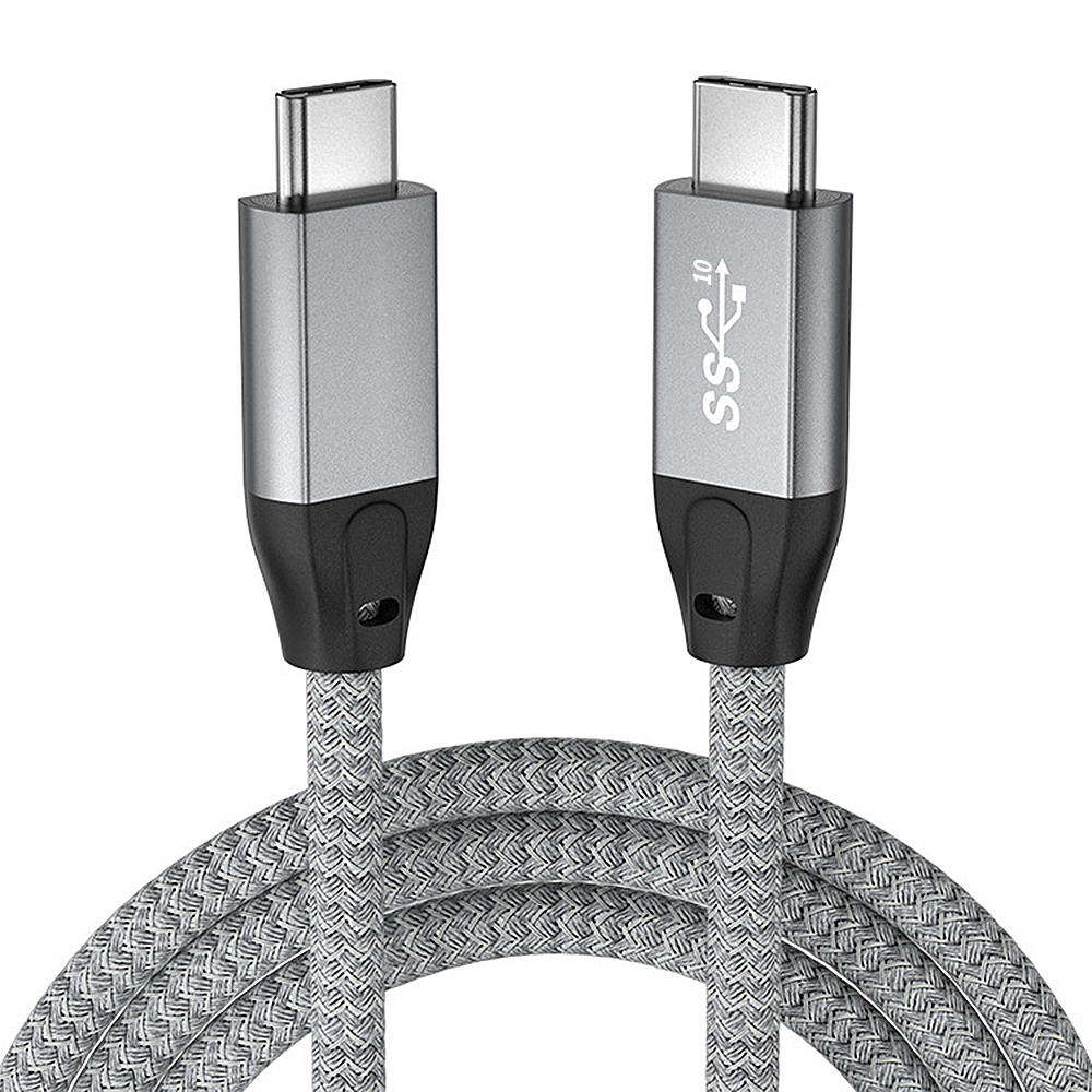 USB3.2 Type-C Cable PD100W Quick Charge 4K Audio&Video Syncing Cable Compatible with Thunderbolt3 External Hard Disk, Grey 0.5m