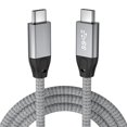 thumbnail image 1 of USB3.2 Type-C Cable PD100W Quick Charge 4K Audio&Video Syncing Cable Compatible with Thunderbolt3 External Hard Disk, Grey 0.5m, 1 of 7