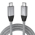 USB3.2 Type-C Cable PD100W Quick Charge 4K Audio&Video Syncing Cable Compatible with Thunderbolt3 External Hard Disk, Grey 0.5m