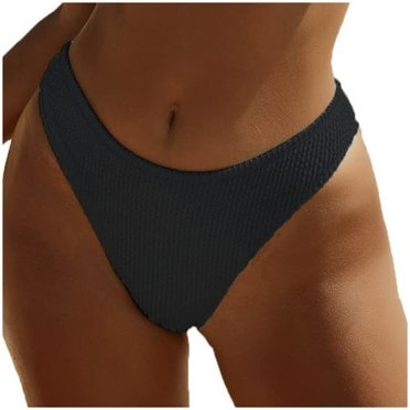 FhsagQ Womens Swimsuit Sets Fish Net Women Waist Bikini Bottoms Swim Briefs Beach Shorts Ruched Bottom Swim Bottom Full Coverage Swimsuit Bottom Swimbottom Black L