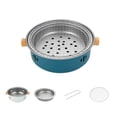thumbnail image 2 of Lksixu Barbecue Rond d'Extérieur Barbecue Autour du Poêle Cuisson Thé Barbecue Gril Gril Charbon Feu de Bois Friteuse d'Extérieur Pièce Gadgets de Cuisine, 2 of 8