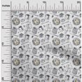 thumbnail image 2 of oneOone Georgette Viscose White Fabric English Breakfast Craft Projects Decor Fabric Printed By The Yard 42 Inch Wide, 2 of 5