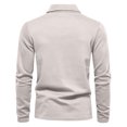 thumbnail image 3 of Gspmoly Mens Tshirts, Man Long Sleeve Solid Color V-Neck Button Fashion Fallow T-Shirt Summer Tops up to 60% Off, 3 of 4