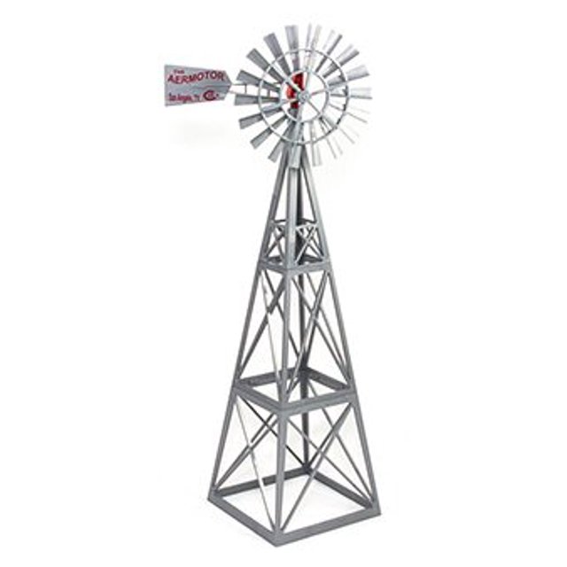Big Country Toys Moulin à Vent Aermotor à l'Échelle 1:20, en Plastique Gris durable. Cette Réplique de 15 Pouces de Hauteur de l'Emblématique Moulin à Vent Aermotor Présente une Toupie Tournante et un design de Tour à Treillis Détaillé. Convient aux 3 Ans et Plus, Il Complète les collections de Jouets de Ferme et de ranch, Y Compris Big Country, Little Buster et les Lignes Ertl Big farm.
