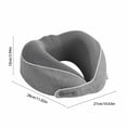 thumbnail image 3 of Wzzjkit 4PCS Neck Pillow with Eye Mask Earplugs Storage Bag, Breathable Travel Airplane Pillow, Solid Color Travel Pillow for Plane Car Home Recliner Use, 3 of 6