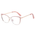 thumbnail image 1 of Metal Cat Eye Sunglasses with Blue Light Filtering Flat for Travel and Daily Comfort, 1 of 4