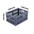 thumbnail image 3 of Yhmxh Organisateurs et Rangement pour Garde-Robe, Panier de Rangement Pliant de Bureau pour Collations et Papeterie, Boîte de Tri et de Rangement, Panier pour Cosmétiques et Articles Divers, Panier à Fruits, Panier de Rangement, Panier Pliant en Plastique, 3 of 6