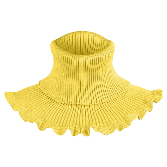 Yellow Scarf Ladies Artificial Knit Collar-Warm Turtleneck-Turtleneck-Detachable Turtleneck