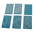 thumbnail image 2 of 6 Pcs Pochoirs en Argile Polymère pour Impression, Kit d'Impression en Argile Durable, 2 of 8
