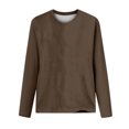 thumbnail image 3 of AherBiu Womens Long Sleeve Tops Crewneck Basic Layer Top Tee Tshirts Solid Color Dailywear, 3 of 4