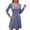 bleu, variante sur TJAZFJPA Robe d'Été pour Femmes Robe Chandail en Tricot avec Poches Col Carré Manches Longues Robes Évasées pour Femmes Robes Smockées pour Femmes