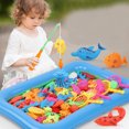 thumbnail image 2 of Fishing Game Toy Set Magnetic Creative Fishing Bath Toy Water Toy for Kids, 2 of 8