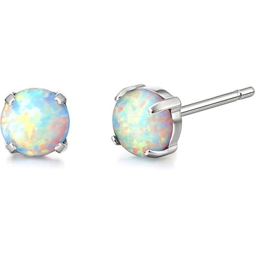 Limerencia Titanium Boucles d'Oreilles Hypoallergéniques en Opale/pierre de Lune/œil de Chat/turquoise Bleue, Clous d'Oreilles, Qualité Implant/bijoux Délicats pour Oreilles Sensibles