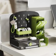 Fwttom Desk Organizer, Office Desk Accessories with Drawer & Pen Holder, Versatile Desk Organizers and Accessories for Workspac Study Desk & Miscellany
