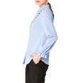 thumbnail image 4 of INSPIRE CHIC Women's Sweet Ruffle Peter Pan Collar Button Up Work Shirts, 4 of 6