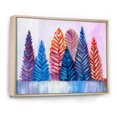 thumbnail image 2 of Designart Abstract Christmas Trees Traditional Floating Frame Wall Art, 2 of 4