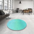 thumbnail image 4 of Ahgly Company Machine Washable Indoor Rectangle Transitional Turquoise Green Area Rugs, 2' x 5', 4 of 7