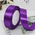 thumbnail image 1 of ZZkhGO 5cm Wide Decorative Ribbon, Polyester Solid Color Ribbon Roll for Gift Wrapping Baking Wedding, 22m Satin Like Ribbon for Party Crafts DIY, Purple, 1 of 3