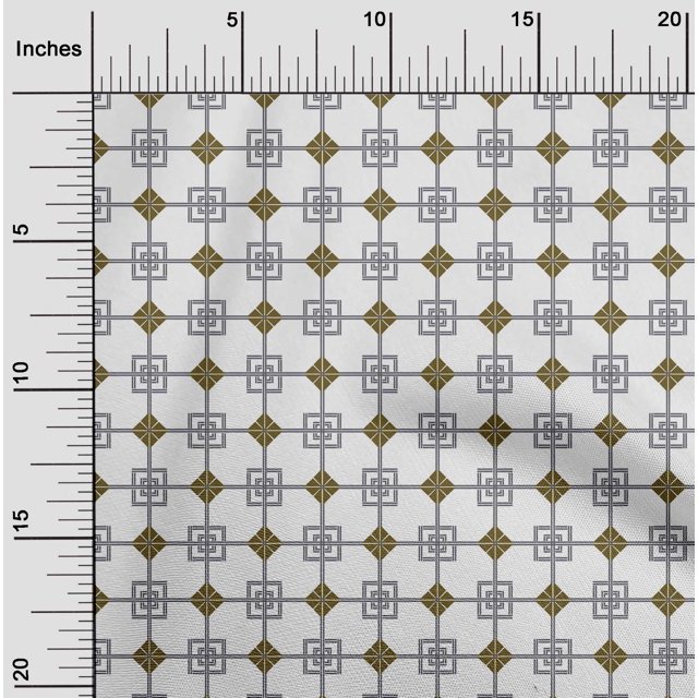 Tissu Lycra Polyester Pomme Carré & Triangle Géométrique Tissu Imprimé 1 Yard 56 Inch Wide