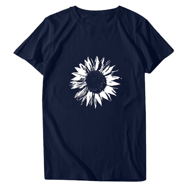 Birdeem T-Shirt Blouse à Manches Courtes à Col Rond Imprimé pour Femmes Grande Taille