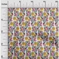 thumbnail image 1 of oneOone Georgette Viscose Fabric Leaves & Floral Block Print Fabric By Yard 42 Inch Wide, 1 of 5