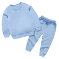 thumbnail image 1 of MeetoTime Ensemble 2 Pcs pour Filles et Garçons, Chandail Molletonné de Base à Enfiler et Pantalon de Jogging, Ensemble en Coton pour Tout-Petits, 1 of 4