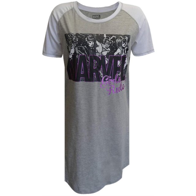 Marvel Comics Character Women's Dorm Nightowns Sleep T-Shirts