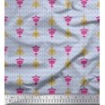 thumbnail image 1 of Soimoi Poly Georgette Fabric Artistic Floral Ethnic Decor Fabric Printed Yard 42 Inch Wide, 1 of 3