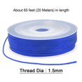 thumbnail image 2 of Unique Bargains Twisted Nylon Twine Thread Beading Cord 1.5mm 20M/65 Feet Extra Strong Braided Nylon String, Medium Blue, 2 of 6
