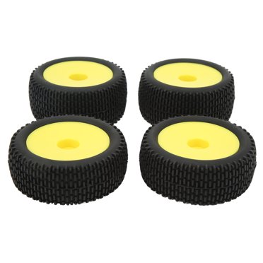 RC Rubber Tires, RC Wheel Tires 4Pcs Abrasion Strong Flexible Driving Easy To Install for 1/10 Off Road Vehicles