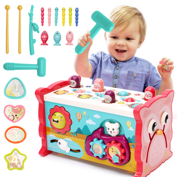 CHUANK Jouets Éducatifs 8 en 1 pour Bébés Cadeaux Éducatifs pour Enfants 1- 3 Ans Garçons & Filles