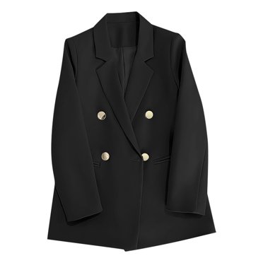 AherBiu Blazer pour Femmes 2024 Tendance Affaires Décontracté Surdimensionné Tailleur de Travail Veste à Col à Revers Croisé