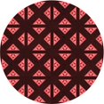 thumbnail image 1 of Ahgly Company Machine Washable Indoor Round Transitional Fire Brick Red Area Rugs, 5' Round, 1 of 7