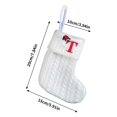 thumbnail image 3 of Fridja 8 Inch Mini Initial Christmas Stocking Monogram Embroidered Christmas Stocking White Knitted Small Christmas Stocking Decorations for Fireplace Mantle Christmas Wall, 3 of 5