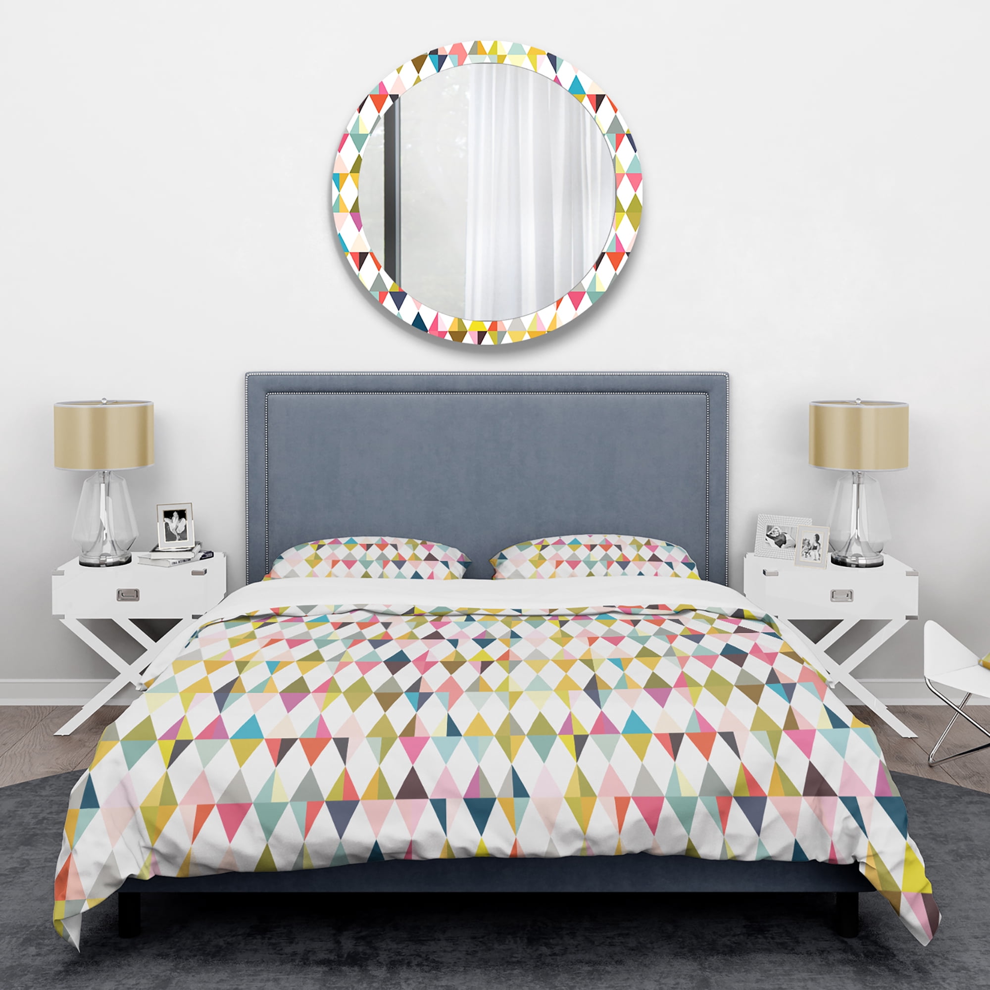 Designart 'Diamond Retro VII' Mid-Century Duvet Cover Set