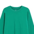 thumbnail image 4 of Splozh Fall Blouse Girls Long Sleeved Tops Comfortable Soft Breathable Fashionable Solid Color Girls Tops Green,14-15 Years, 4 of 5
