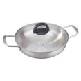 thumbnail image 1 of Korean Ramen Pot Double Handle Stockpot Seafood Pot Household Round Fast 18cm argent, 1 of 8