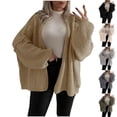 thumbnail image 1 of Sentmoon Short Cardigans for Women Plus Size Long Sleeve Early Fall Fashion Solid Color Warm Loose Knitted Women Outfits Winter Fashion for Oversized Comfy Pullover Beige S, 1 of 7