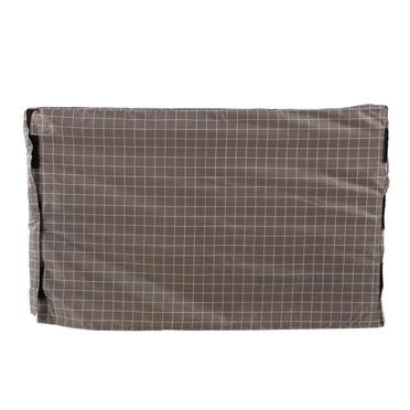 Dog Cage Cover, Universal Hook And Design Pet Kennel Cover With Storage Bag For Indoor Outdoor Brown Plaid,Black
