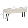 thumbnail image 2 of HOMCOM 39" End of Bed Bench, Upholstered Entryway Bench for Living Room, 2 of 9