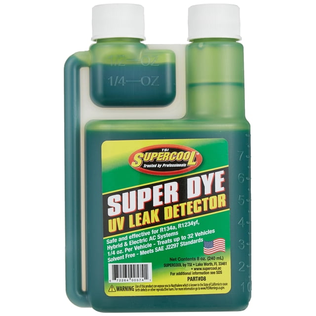 Supercool Teinture pour Détection de Fuites A/C, Vert, 8 Oz