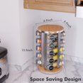 thumbnail image 4 of Revolving Spice Rack Set with 20 Spice Jars, Kitchen Spice Tower Organizer for Countertop or Cabinet -- Carousel Storage Includes Spice Labels -- Desktop Rotating Seasoning Organizer, 4 of 4