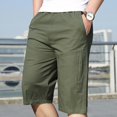 thumbnail image 3 of Diufon Men's Athletic Shorts Drawstring Waisted Outdoor Sport Shorts Spring Summer Hiking Shorts with Pockets, 3 of 7