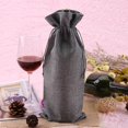 thumbnail image 4 of Wine Bags, 12pcs Simple Linen Fabric Wine Bag with Drawstring Champagne Decorative Cover, 4 of 8