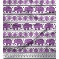thumbnail image 1 of Soimoi Modal Satin Fabric Aztec & Tribal Elephant Ethnic Print Fabric by the Yard 42 Inch Wide, 1 of 3