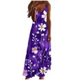 thumbnail image 2 of Ovzne Robes Grande Taille pour Femmes Rondes Robe pour Femme Robes d'Été pour Femmes Robe Imprimée Sans Manches Col Rond Robe Décontractée Robes Grande Taille Robe Imprimée Liquidation, 2 of 5