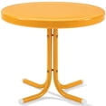 thumbnail image 3 of Crosley Furniture Table d'Appoint Rétro en Métal pour Patio, Fini Lustré Tangerine, 3 of 9